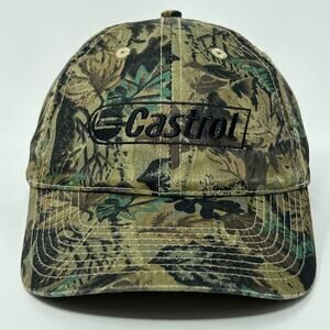 Castrol Oil Camo Hat Baseball Cap Hunting Mechanic Camouflage Green Snapback